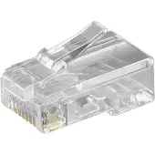 Goobay Cat 5e modulaire RJ45 stekker 10x - platte kabel