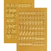 Herma Letters 12 mm A-Z folie goud 1 vel - 10 stuks