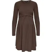 ONLY Maternity Jurk 'OLMMALAYA' chocoladebruin