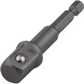 Wolfcraft Dopsleuteladapter - 1/4" Zeskant Naar 3/8" Vierkant - 13mm - 72mm