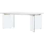 Ebuy24 Ester eetkamertafel 90x180 cm lichtgrijs.