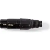 Nedis XLR connector | V | | 3-pin (Metaal, Trekontlasting, Zwart)