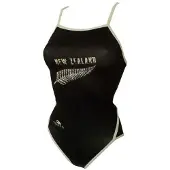 Turbo New Zealand Thin Strap Swimsuit Zwart 12-24 Months Meisje
