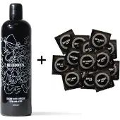 Asha HEROES glijmiddel 500ML + 30 Day & Night condooms combipack