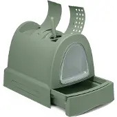 Imac kattenbak zuma 2nd life met schuiflade groen - 56x40x42,5 cm
