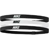 Nike 2.0 Elastische Hoofdband (Set van 3) (Zwart/Wit)