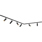 QAZQA Modern railsysteem met 6 spots zwart 1-fase - Slimline Uzzy