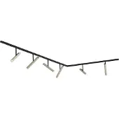 QAZQA Modern railsysteem zwart met 6 beige spots 1-fase - Slimline Avery