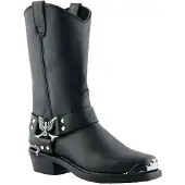 Grinders Heren Zwarte Cowboy Bikerlaarzen - Eagle Hi