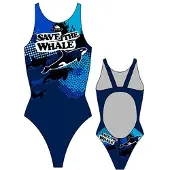 Turbo Save The Whale Pro Resist Swimsuit Blauw M Vrouw
