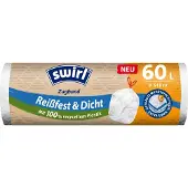 Swirl Scheurvast & Lekvrij Vuilniszakken 60 l Trekbandsluiting Transparant Kunststof 8 Stuks