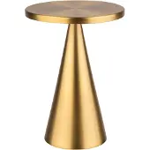 Aps Tafellamp Cone Goud - oplaadbare ledlamp met laadstation en afstandsbediening - 18 cm