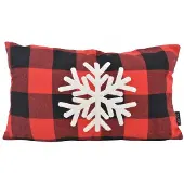 NOVÉE Sierkussen snow kerst ruit | 30 x 50 cm | katoen
