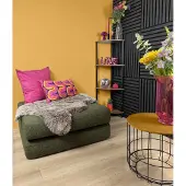 NOVÉE Cuir fuchsia | 45 x 45 cm | kussenhoes | pvc / pu leder
