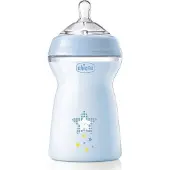 Chicco NaturalFeeling Fast Flow Fles Blauw 330ml 6m+