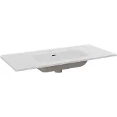 Balmani Nostra enkele wastafel porselein mat wit 100 x 46 cm