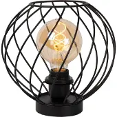 Lucide DANZA - Tafellamp - Ø 25 cm - 1xE27 - Zwart