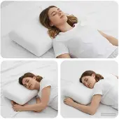 vidaXL Slapen kussen 70 x 36 x 13 cm Medium Gelgeheugenschuim Wit