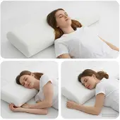 vidaXL Slapen kussen 90 x 40 x 13 cm Medium Gelgeheugenschuim Wit