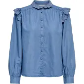 ONLY Blouse 'ONLPIPER' blauw denim