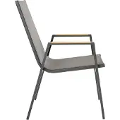 Oviala - Set van 2 tuinstoelen in aluminium en textiel - Savannah
