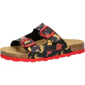 Lico Bioline Universe slippers, zwart/rood/geel, maat 37 EU