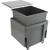 Hailo Triple XL Front afvalsysteem voor kastbreedte 45cm donker grijs 55 liter