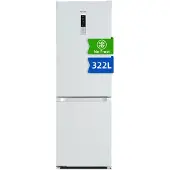 Chiq GCB340NEIDW vrijstaande koel-vriescombinatie, inverter koelkast, 322 liter, No-Frost, snelle vriezing, touchscreenbediening, wit