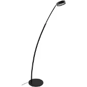 LUCANDE Booglamp - vloerlamp Boga, dimbaar, zwart, Woon-/ Eetkamer, metaal, Modern, booglamp