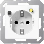 Albrecht Jung GmbH & Co. KG FI-SCHUKO stopcontact, 30mA, type A5520.30WW, serie A, alpinweiß