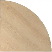 Hjh OFFICE PRO LE91 - Hoek rond 80 x 80 Eiken