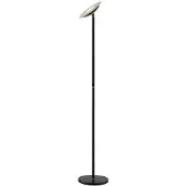 LINDBY Vloerlampe , Malea, dimbare, Zwart, Woonkamer, Metaal, Modern