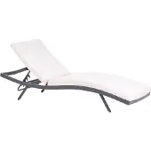 Beliani AMELIA - Ligstoel - Lichtbeige - Aluminium