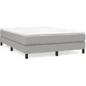 Syfax Boxspring met matras stof lichtgrijs 140x190 cm