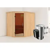 Karibu | Saja Sauna | Antracietglas | Kachel 3,6 kW Geïntegreerde Bediening