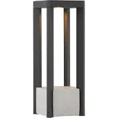 LUCANDE Sokkellamp buiten Kalisa, alu / grijs / zink, Aluminium, Modern, LED buitenlamp