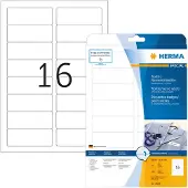Herma 4588 naambadge/textiel etiketten A4 88,9 x 33,8 wit (160 etiketten)