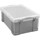 Really Useful Box opbergdoos 9 liter, transparant gerookt