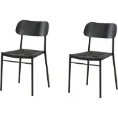 Ebuy24 Polly eetkamerstoel zwart.