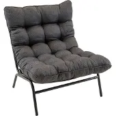 Lesli Living Zenzi relaxstoel - Tuinstoel - Ergonomisch design - Zwart