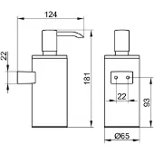 Keuco PLAN lotiondispenser 250ml volledig RVS wandmodel