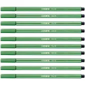 Stabilo Pen 68 - Premium Viltstift - Smaragdgroen - Doos 10 stuks