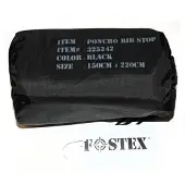 Fostex Poncho Ripstop Black, lichtgewicht