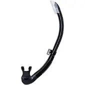 Tusa Platina II Hyperdry – Premium snorkel met Hyperdry-systeem en hypoallergene siliconen mondstuk – Zwart/Zwart – SP-170QB BK