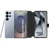 Samsung Galaxy S25 Ultra 512 Go Argent 5G + BlueBuilt Book Case Noir