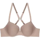 Triumph BH Pure Micro WHP - Racerback bh - Balconette en T-shirt Bh - Naadloze cups - 90B - Taupe