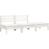 vidaXL Tuinbank 3-zits massief grenenhout wit
