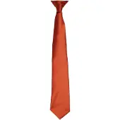 Premier Kleuren Heren Satin Clip Tie (Kastanje)