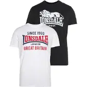 Lonsdale Shirt 'Collessie' rood / zwart / wit