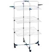 Dirt Devil Dirt Devil Droogrek ‑ 30 kg Draagvermogen ‑ 3 Niveaus met 6 Plateaus ‑ 30 meter Lijnlengte ‑ 4 Haken voor Kledinghangers ‑ Wieltjes